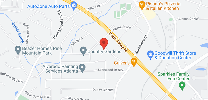 map of 2557 Kennesaw Drive NW